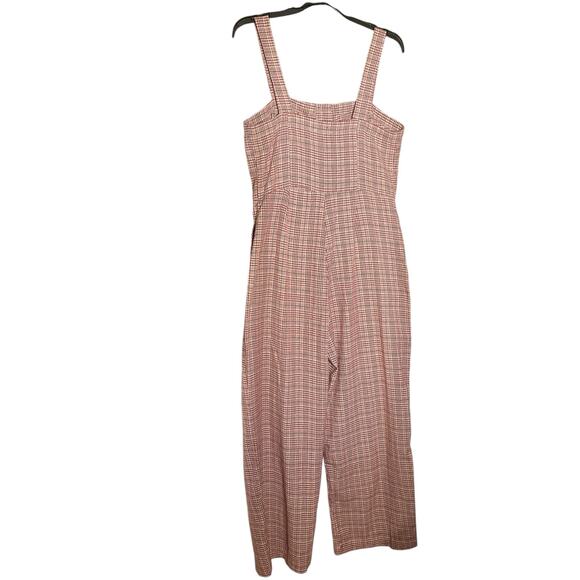 Charlotte Russe Red/White Plaid Button Front Romper Size Medium - Picture 5 of 8